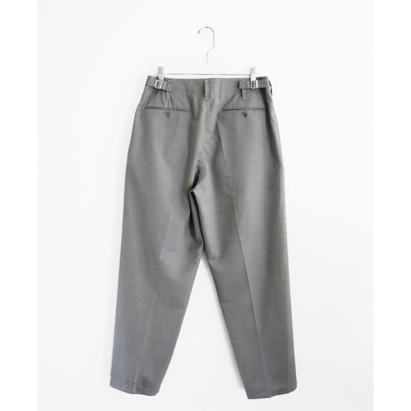 Lemaire Light Grey Thin Wool Buckleback Tapered Pants Trousers FR 48 US 32 NWOT - Picture 4 of 11